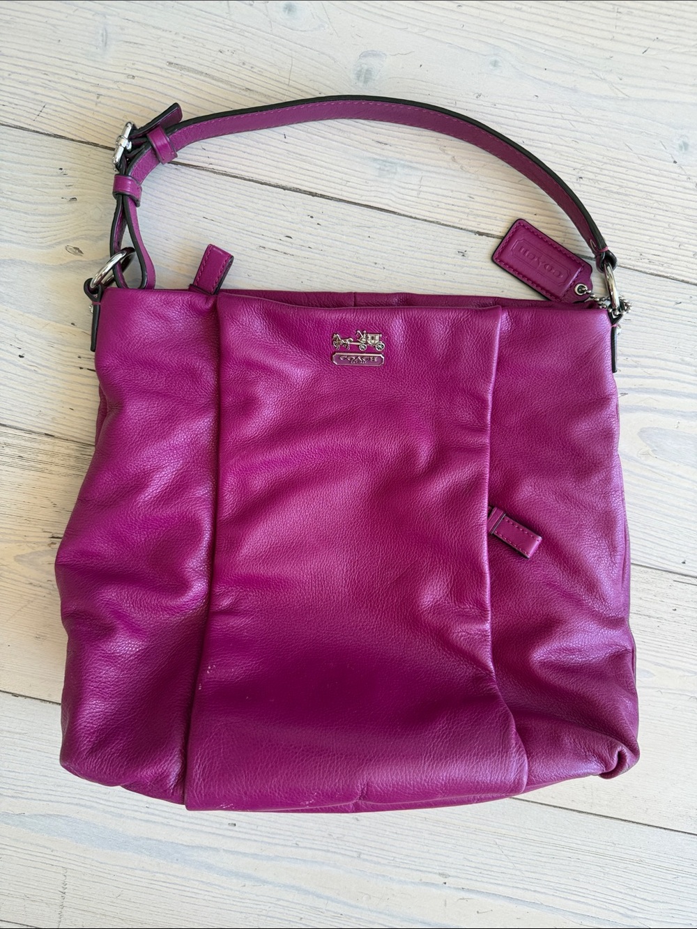 Coach Shoulder Bag in Vibrant Fuchsia